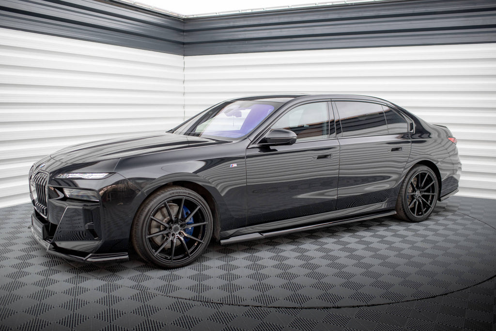 Maxton Design Seitenschweller Ansatz für BMW 7 M-Paket / M760e G70 schwarz Hochglanz
