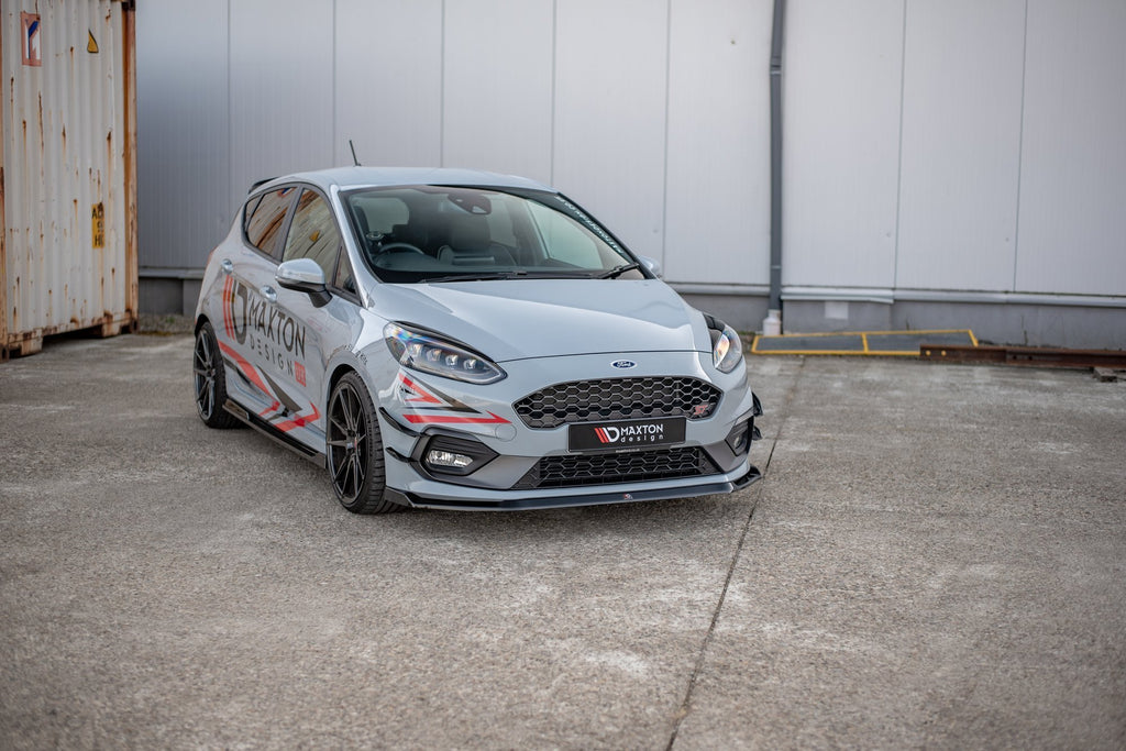 Maxton Design Front Ansatz passend für V.5 Ford Fiesta Mk8 ST / ST-Line schwarz Hochglanz