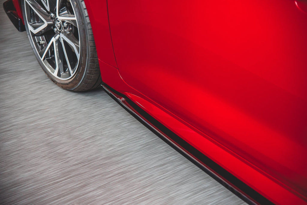 Maxton Design Seitenschweller Ansatz passend für Toyota Corolla XII Hatchback schwarz Hochglanz