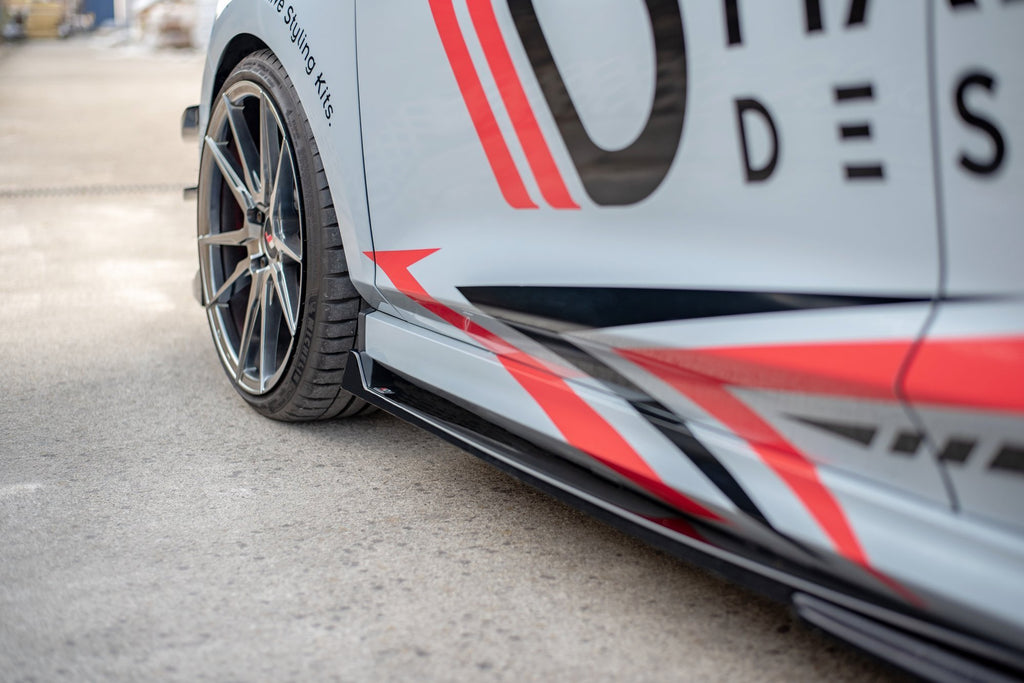 Maxton Design Seitenschweller Ansatz passend für V.4 Ford Fiesta Mk8 ST / ST-Line schwarz Hochglanz
