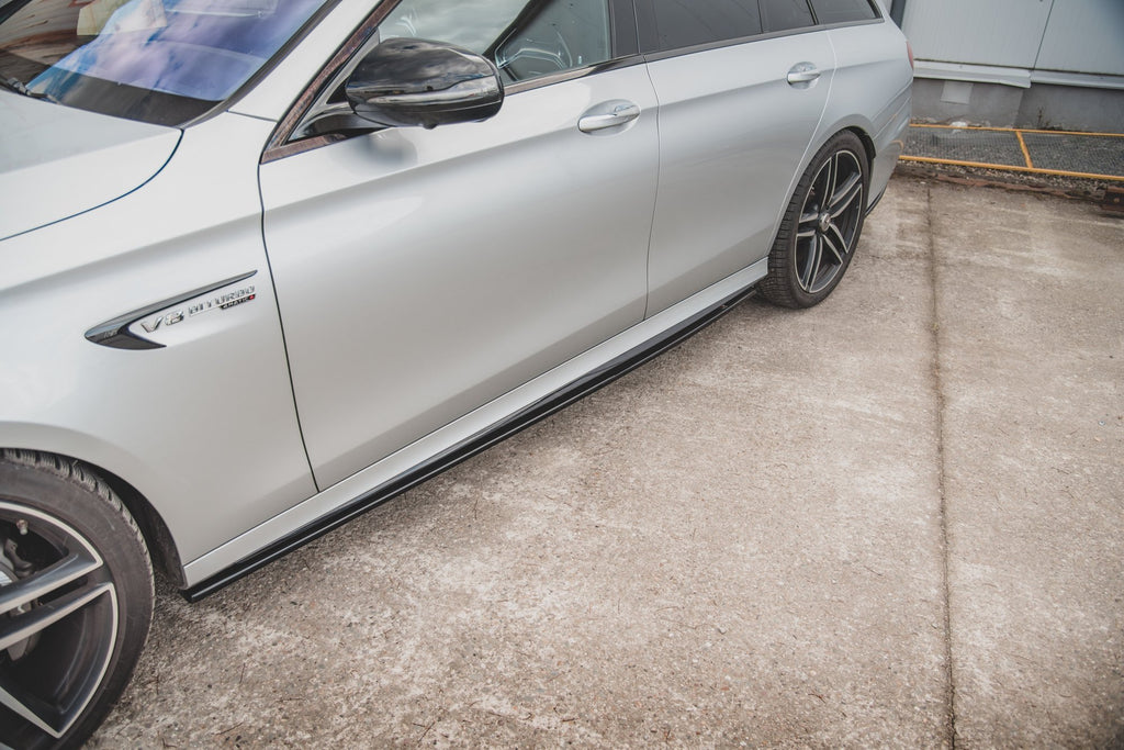 Maxton Design Seitenschweller Ansatz passend für Mercedes-Benz E63 AMG Kombi S213 schwarz Hochglanz