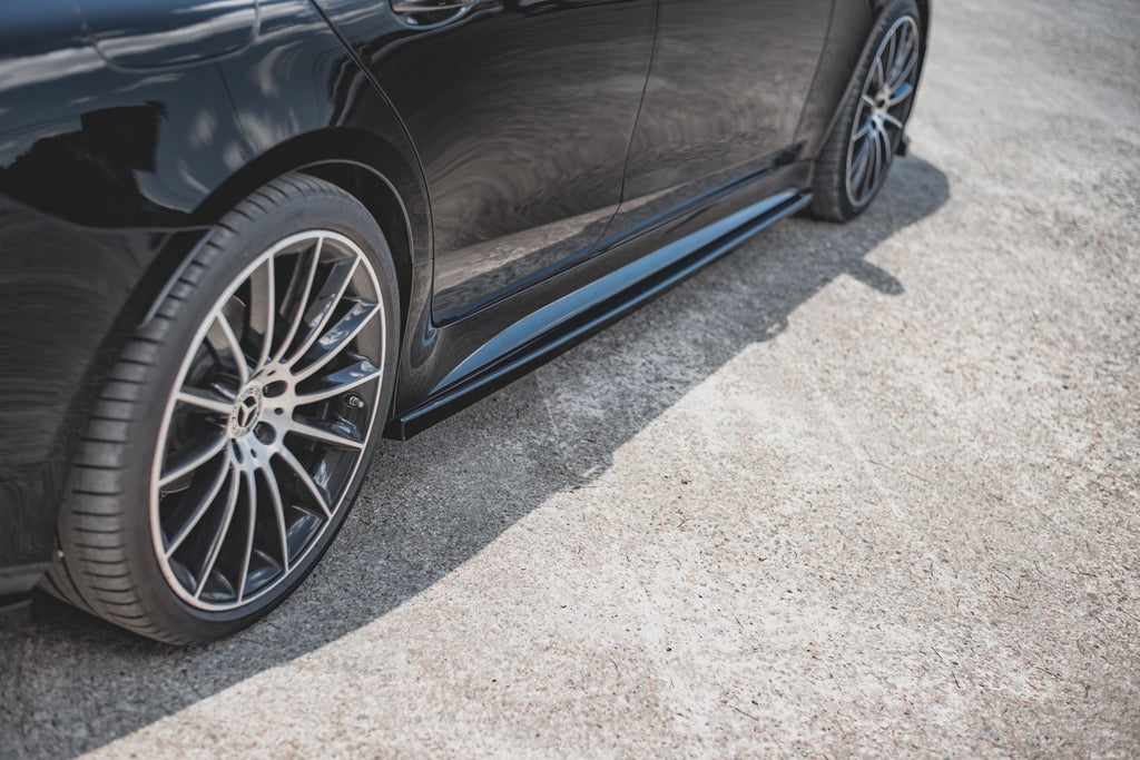 Maxton Design Seitenschweller Ansatz passend für Mercedes-Benz CLS AMG-Line C257 schwarz Hochglanz