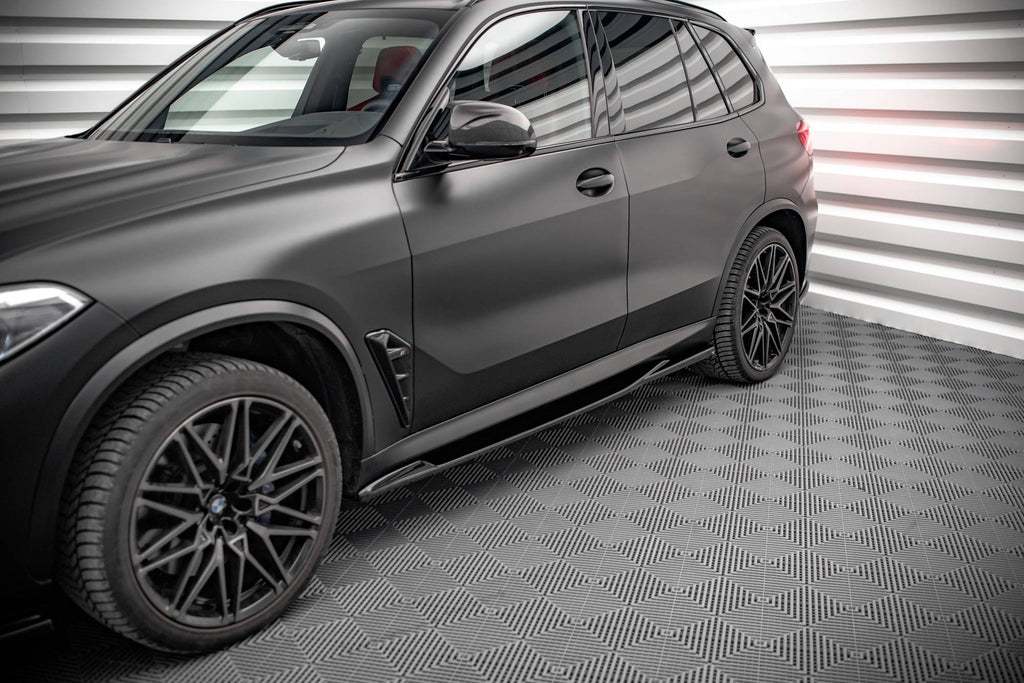 Maxton Design Seitenschweller Ansatz für BMW X5M F95 schwarz Hochglanz