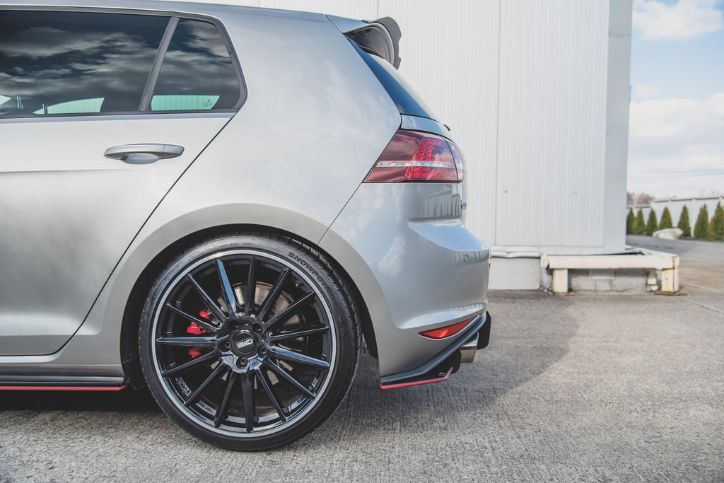 Maxton Design Robuster Racing Heck Ansatz Flaps Diffusor passend für L + R V.1 VW Golf 7 GTI