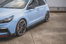 Laden Sie das Bild in den Galerie-Viewer, Maxton Design Seitenschweller Ansatz passend für V.5 Hyundai I30 N Mk3 Hatchback/ Fastback schwarz Hochglanz