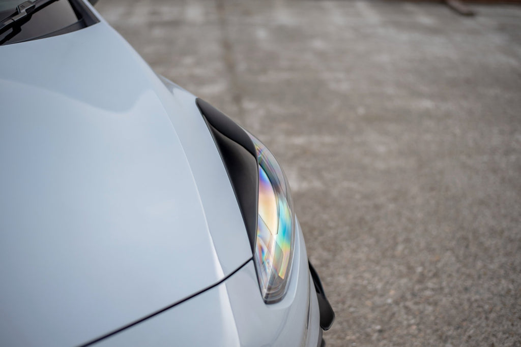 Maxton Design Scheinwerfer Blenden Böser Blick passend für Ford Fiesta Mk8 ST / ST-Line / Standard schwarz Hochglanz