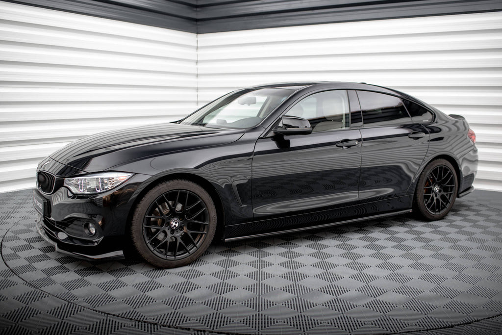 Maxton Design Seitenschweller Ansatz für BMW 4er Gran Coupe F36 schwarz Hochglanz