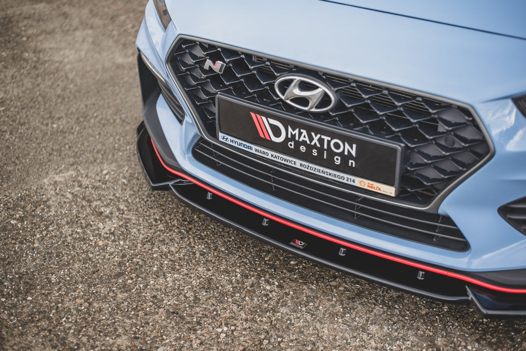 Maxton Design Front Ansatz passend für V.5 Hyundai I30 N Mk3 Hatchback/ Fastback schwarz Hochglanz