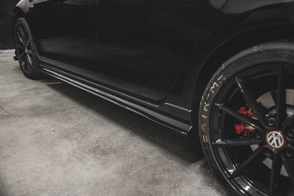 Maxton Design Seitenschweller Ansatz passend für VW Golf 7 GTI TCR  schwarz Hochglanz
