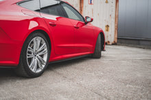 Laden Sie das Bild in den Galerie-Viewer, Maxton Design Seitenschweller Ansatz passend für Audi A7 C8 S-Line schwarz Hochglanz