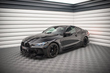 Laden Sie das Bild in den Galerie-Viewer, Maxton Design Seitenschweller Ansatz für V.2 für BMW M4 G82 schwarz Hochglanz