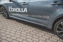 Laden Sie das Bild in den Galerie-Viewer, Maxton Design Seitenschweller Ansatz passend für Toyota Corolla XII Limousine schwarz Hochglanz