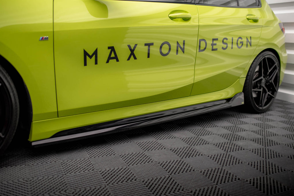 Maxton Design Seitenschweller Ansatz für V.5 BMW 1er F40 M-Paket/ M135i  schwarz Hochglanz