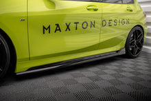 Laden Sie das Bild in den Galerie-Viewer, Maxton Design Seitenschweller Ansatz für V.5 BMW 1er F40 M-Paket/ M135i  schwarz Hochglanz