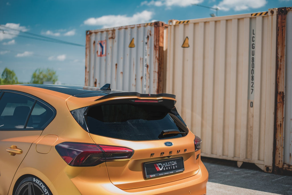 Maxton Design Spoiler CAP passend für V2 Ford Focus ST Mk4 schwarz Hochglanz