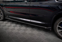 Laden Sie das Bild in den Galerie-Viewer, Maxton Design Seitenschweller Ansatz für V.2 für BMW X4 M-Paket G02 schwarz Hochglanz