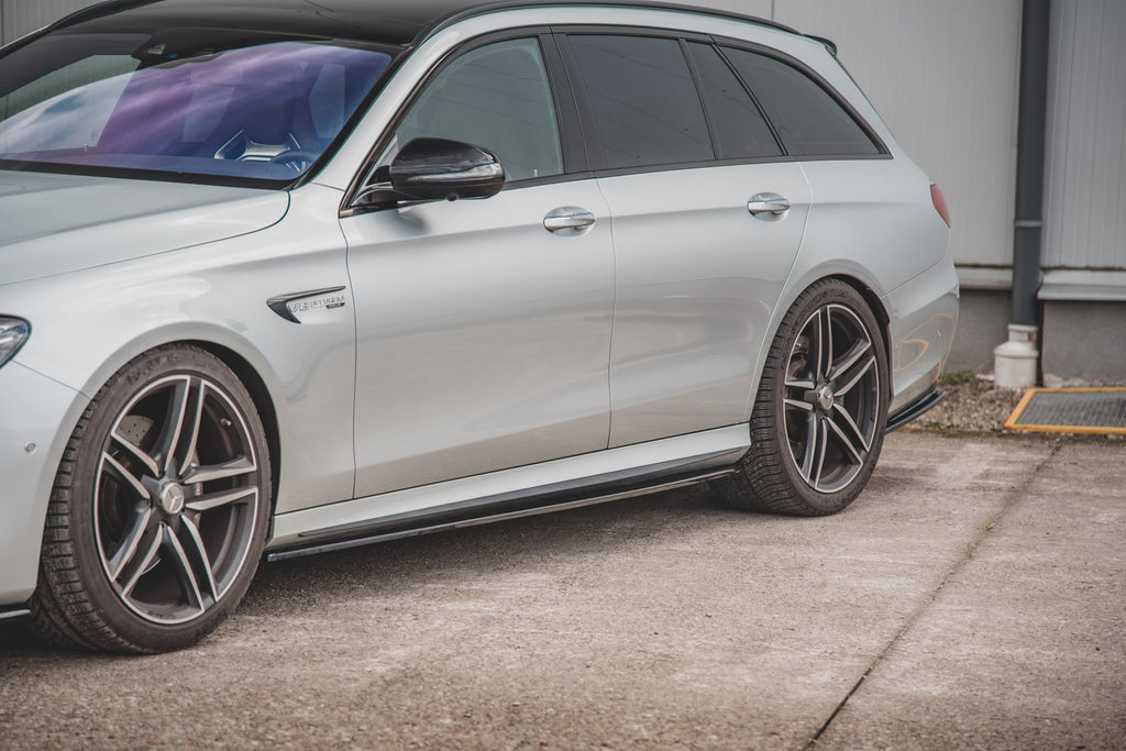 Maxton Design Seitenschweller Ansatz passend für Mercedes-Benz E63 AMG Kombi S213 schwarz Hochglanz