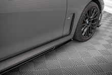 Laden Sie das Bild in den Galerie-Viewer, Maxton Design Seitenschweller Ansatz für BMW 7 M-Paket G11 Facelift schwarz Hochglanz