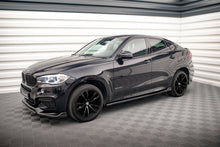 Laden Sie das Bild in den Galerie-Viewer, Maxton Design Seitenschweller Ansatz für V.2 für BMW X6 M-Paket F16 schwarz Hochglanz