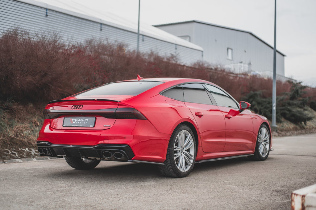 Maxton Design Seitenschweller Ansatz passend für Audi A7 C8 S-Line schwarz Hochglanz