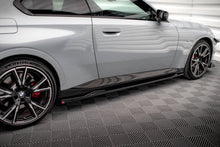 Laden Sie das Bild in den Galerie-Viewer, Maxton Design Seitenschweller Ansatz für V.2 für BMW 2 Coupe M-Paket / M240i G42 schwarz Hochglanz