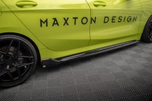 Laden Sie das Bild in den Galerie-Viewer, Maxton Design Seitenschweller Ansatz für V.5 BMW 1er F40 M-Paket/ M135i  schwarz Hochglanz