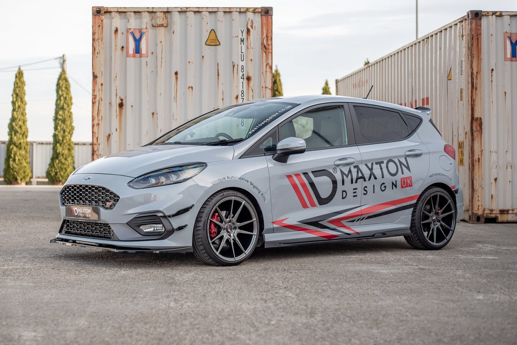 Maxton Design Seitenschweller Ansatz passend für V.3 Ford Fiesta Mk8 ST / ST-Line schwarz Hochglanz