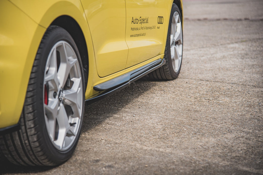 Maxton Design Seitenschweller Ansatz passend für Audi A1 S-Line GB schwarz Hochglanz