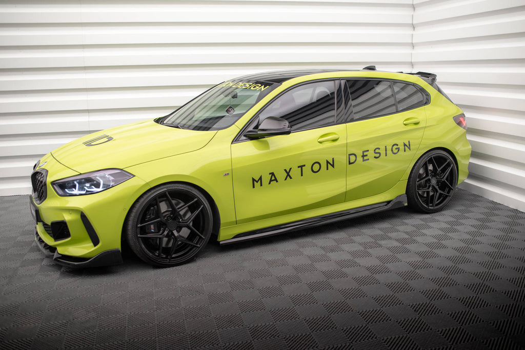 Maxton Design Seitenschweller Ansatz für V.5 BMW 1er F40 M-Paket/ M135i  schwarz Hochglanz