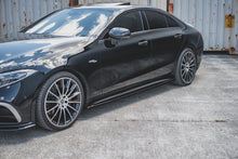 Laden Sie das Bild in den Galerie-Viewer, Maxton Design Seitenschweller Ansatz passend für Mercedes-Benz CLS AMG-Line C257 schwarz Hochglanz