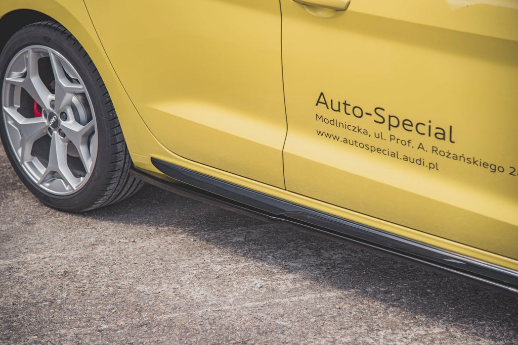 Maxton Design Seitenschweller Ansatz passend für Audi A1 S-Line GB schwarz Hochglanz