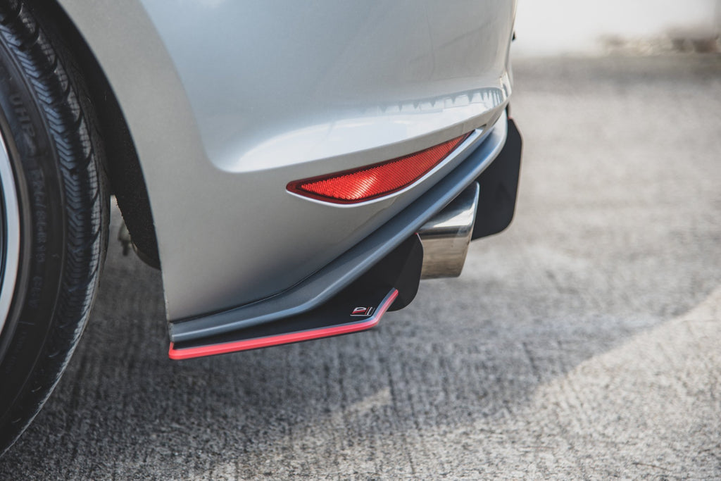Maxton Design Robuster Racing Heck Ansatz Flaps Diffusor passend für L + R V.1 VW Golf 7 GTI