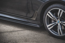 Laden Sie das Bild in den Galerie-Viewer, Maxton Design Seitenschweller Ansatz für BMW 7 M-Paket G11 schwarz Hochglanz