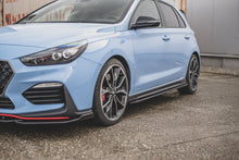 Laden Sie das Bild in den Galerie-Viewer, Maxton Design Seitenschweller Ansatz passend für V.4 Hyundai I30 N Mk3 Hatchback/ Fastback schwarz Hochglanz