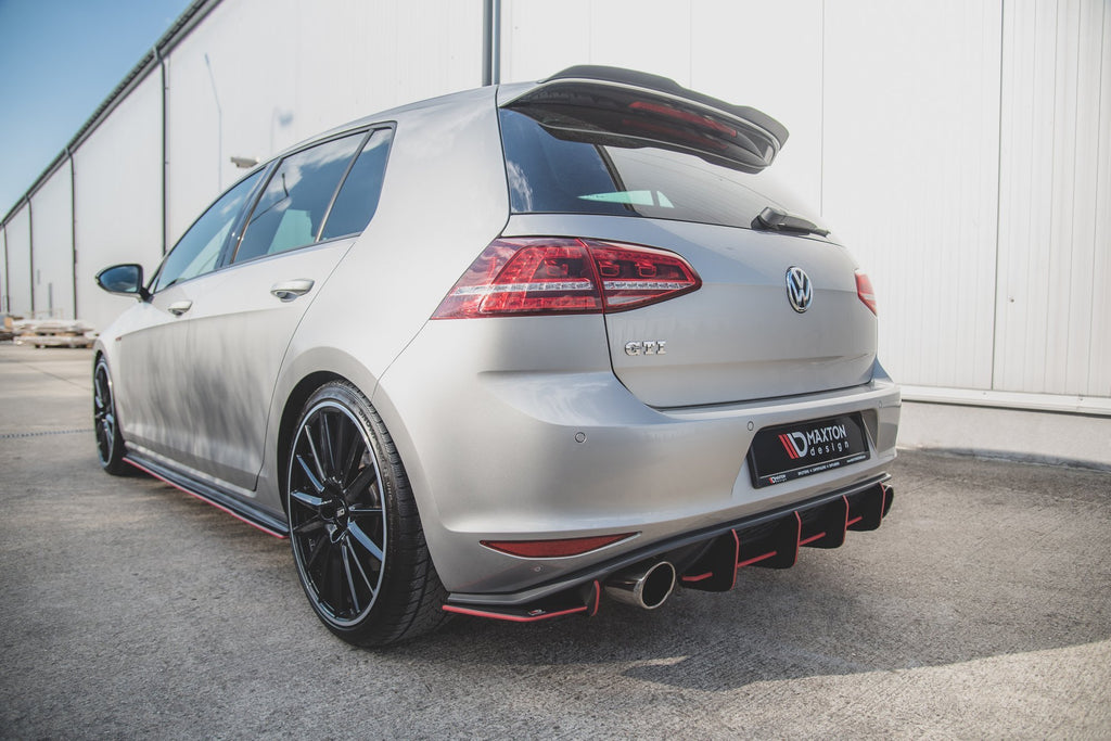 Maxton Design Robuster Racing Heck Ansatz Flaps Diffusor passend für L + R V.1 VW Golf 7 GTI