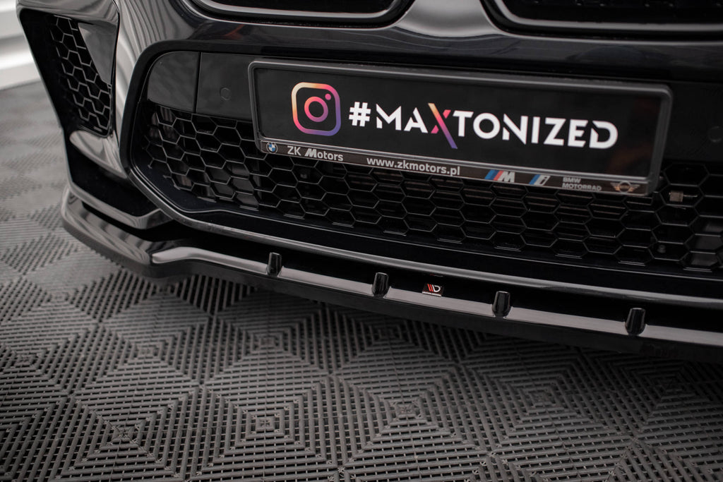 Maxton Design Front Ansatz V.1 für BMW X6 M F96 schwarz Hochglanz