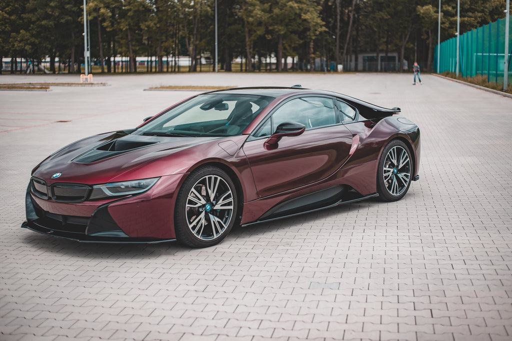 Maxton Design Seitenschweller Ansatz passend für BMW i8 schwarz Hochglanz
