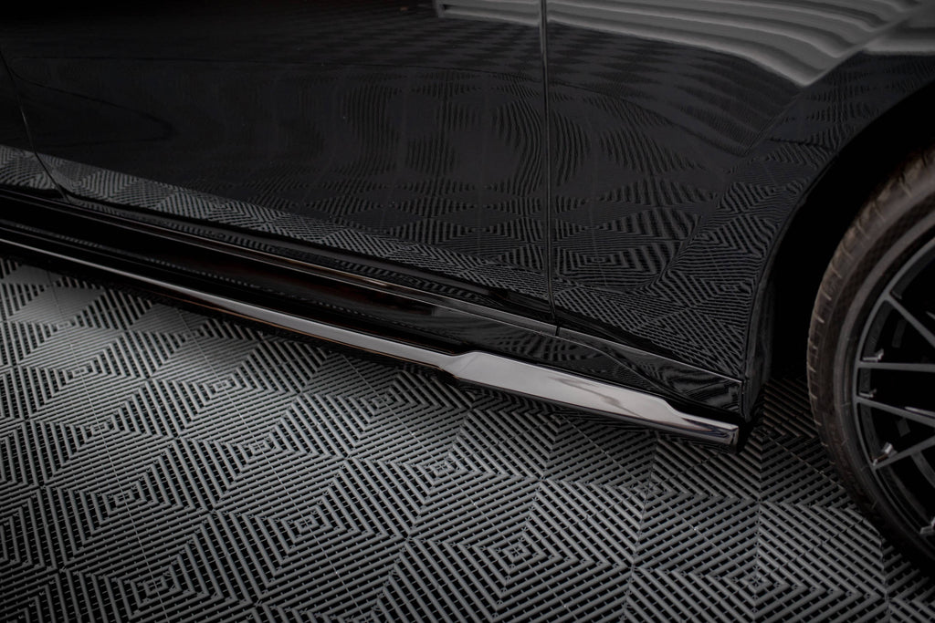 Maxton Design Seitenschweller Ansatz für BMW 7 M-Paket / M760e G70 schwarz Hochglanz