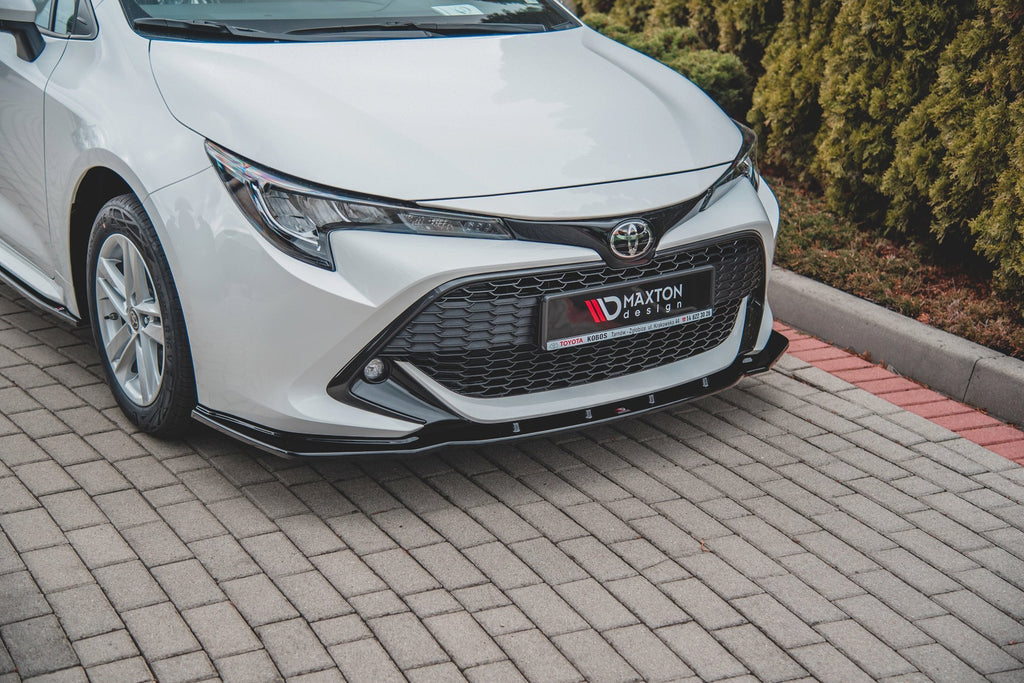 Maxton Design Front Ansatz passend für V.1 Toyota Corolla XII Touring Sports/ Hatchback schwarz Hochglanz