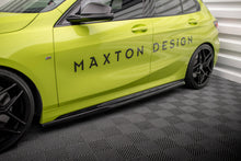Laden Sie das Bild in den Galerie-Viewer, Maxton Design Seitenschweller Ansatz für V.4 BMW 1er F40 M-Paket/ M135i  schwarz Hochglanz