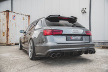 Laden Sie das Bild in den Galerie-Viewer, Maxton Design Diffusor Heck Ansatz passend für Audi S6 / A6 S-Line C7 FL schwarz Hochglanz