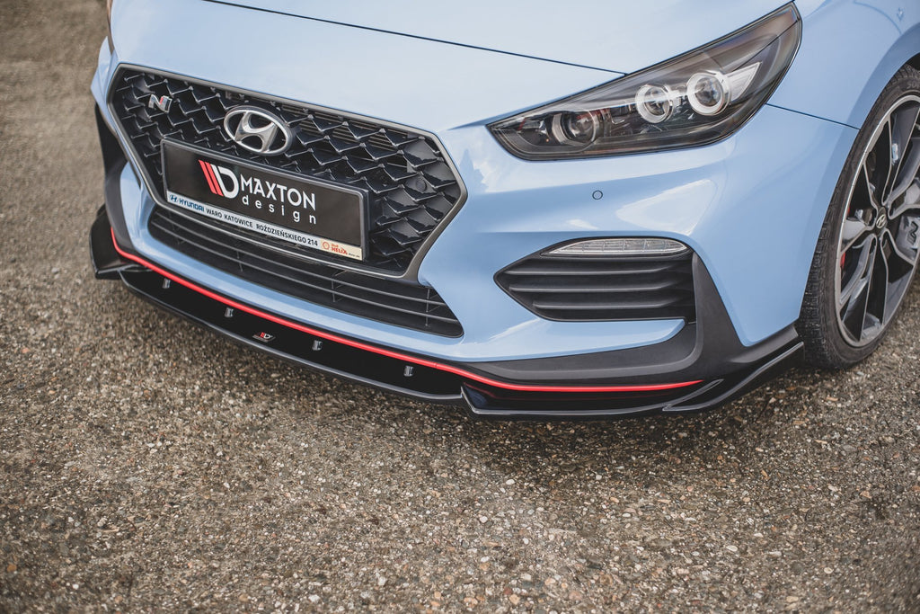 Maxton Design Front Ansatz passend für V.5 Hyundai I30 N Mk3 Hatchback/ Fastback schwarz Hochglanz