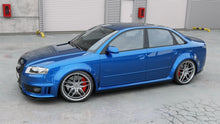 Laden Sie das Bild in den Galerie-Viewer, Maxton Design Seitenschweller Ansatz passend für Audi RS4 B7 schwarz Hochglanz