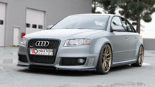 Laden Sie das Bild in den Galerie-Viewer, Maxton Design Front Ansatz passend für V.1 Audi RS4 B7 schwarz Hochglanz