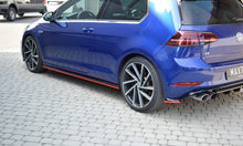 Laden Sie das Bild in den Galerie-Viewer, Maxton Design Seitenschweller Ansatz passend für V.2 VW GOLF 7 R FACELIFT schwarz Hochglanz
