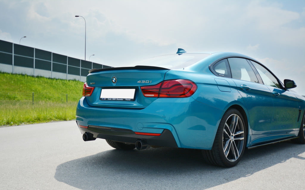 Maxton Design Spoiler CAP passend für BMW 4er F36 GRAN COUPE schwarz Hochglanz