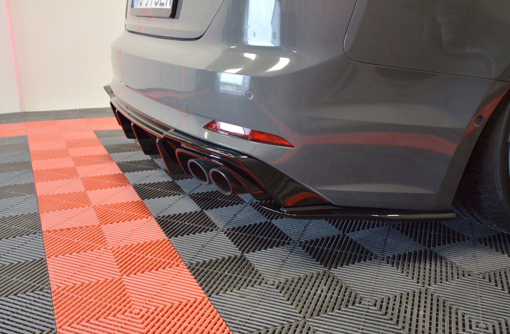 Maxton Design Diffusor Heck Ansatz passend für Audi S5 F5 Coupe / Sportback schwarz Hochglanz