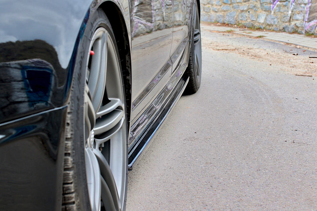 Maxton Design Seitenschweller Ansatz passend für Audi RS6 C6 schwarz Hochglanz