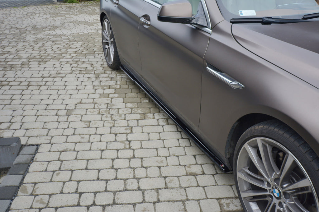 Maxton Design Seitenschweller Ansatz passend für BMW 6er GRAN COUPE schwarz Hochglanz