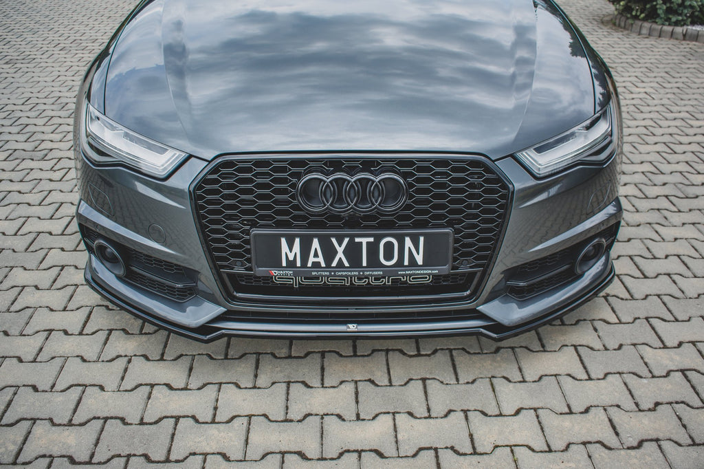 Maxton Design Front Ansatz passend für Audi S6 / A6 S-Line C7 FL  schwarz Hochglanz
